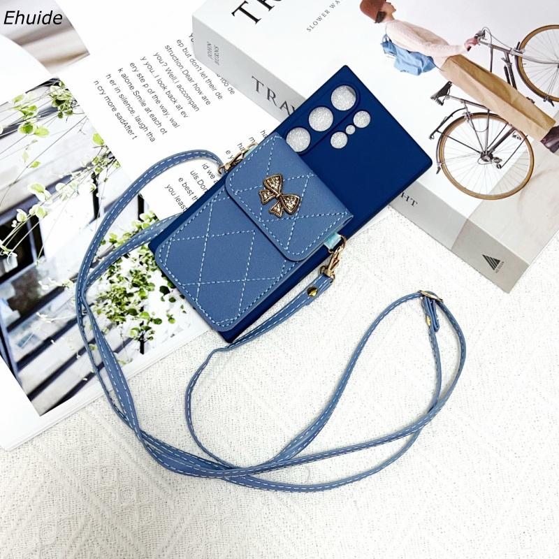

Butterfly Wallet Strap Case For iPhone 16 Pro Max 15 11 13 12 14 Plus 16E 17 Diamond Card Holder Crossbody Cord Lanyard Cover for iPhone 16