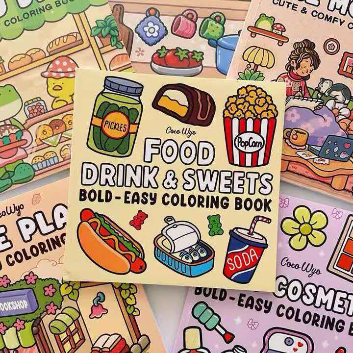 Children's Cartoon Coloring Book: Cute, Comfortable, Warm, Stress Relief, Simple Graffiti Drawing for Kids