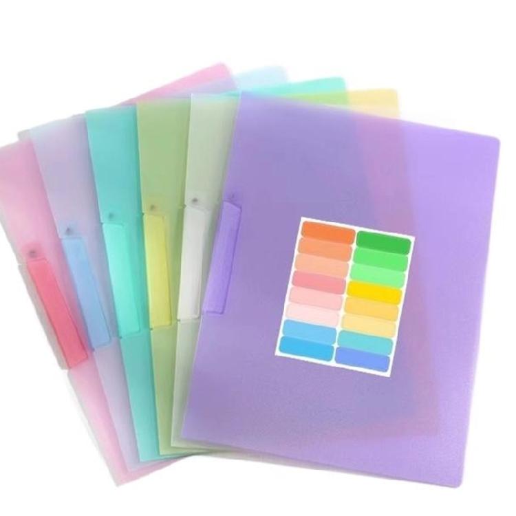 

6Pcs File Paper Sleeve Water Resistant Document Folder with Rotating Clamp Hold 200 Sheets for Office School 9x12Inch 1