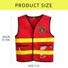 2/6pcs Washable Kids Fireman Costume for Kids,Boys,Girls,Toddlers,and Children with Complete Firefighter Accessories