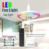 Silent RGB LED Ceiling Fan Light with E27 Base and Magic Ball Design