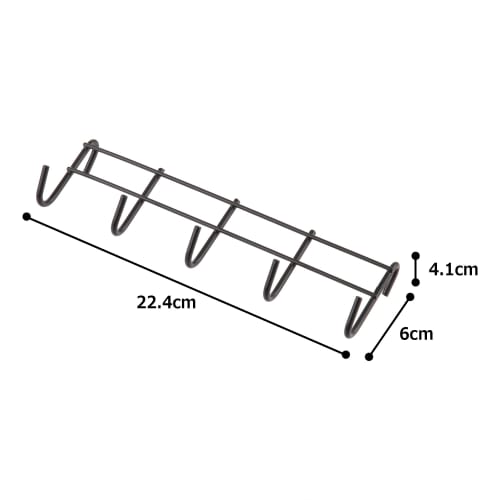 IRIS OHYAMA Mesh Panel Hook 5 Rows Black MPA-5F