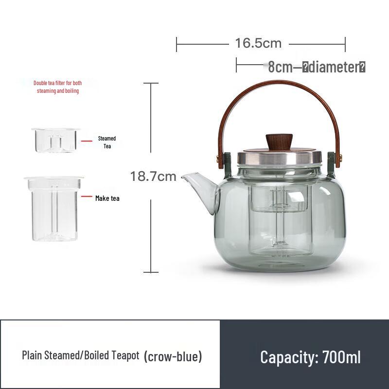 Nanshan Ceramic Brewing Tea Pot with Glass Infuser