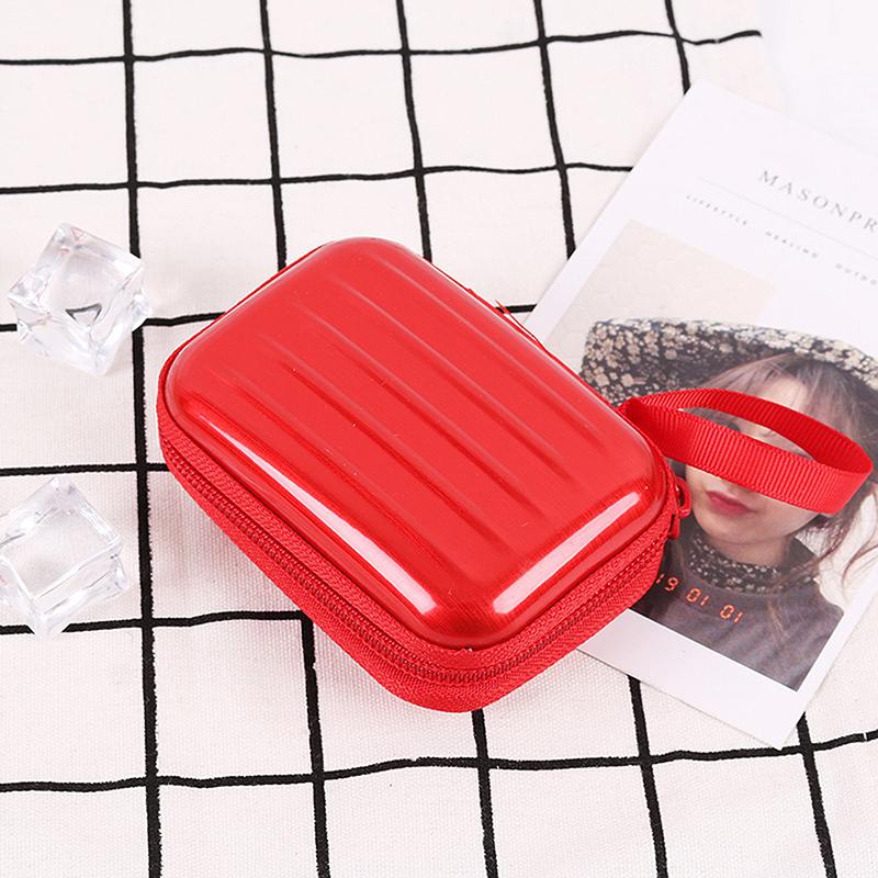 

1 шт. Квадратный жестяной кошелек для монет, Портативная мини-сумка для хранения, Дорожная косметичка, Коробка для хранения ювелирных изделий, Маленький кошелек