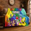 Game R-Rainbow Friends Cartoon Flannel Blanket Soft Warm Throw Blanket for Bedroom Living Room Bed Travel Camping Picnic Kid