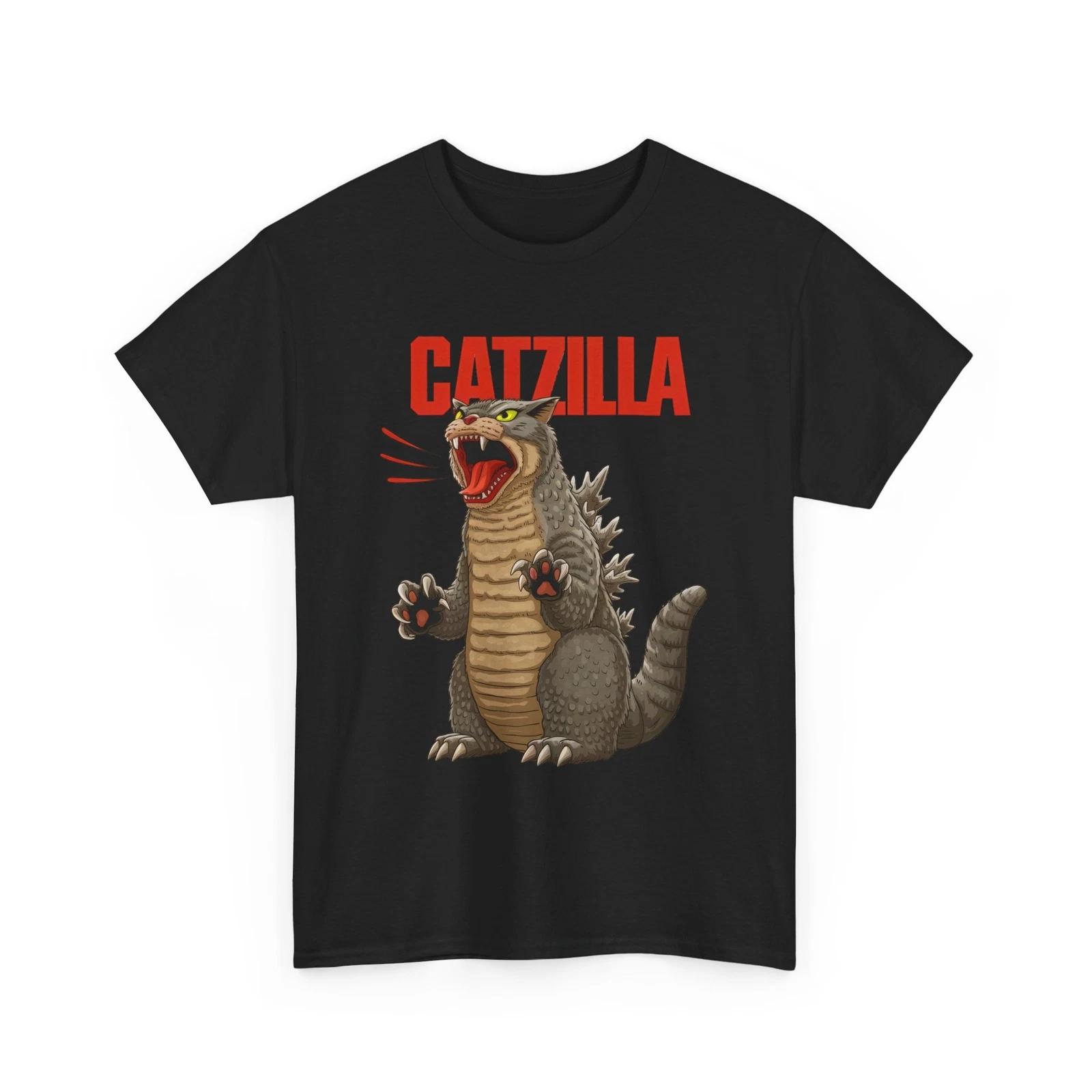 

Catzilla T-Shirt for Men & Women – Hilarious Cat Godzilla Hybrid Tee L
