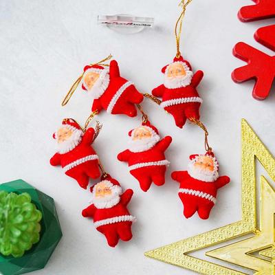 Küçük Noel Baba Noel Dekoru Ağaç Asılı Süsler (6'lı paket) Ev Ofis için Noel Ağacı Süsleme Eşyaları Noel Hediyeleri
