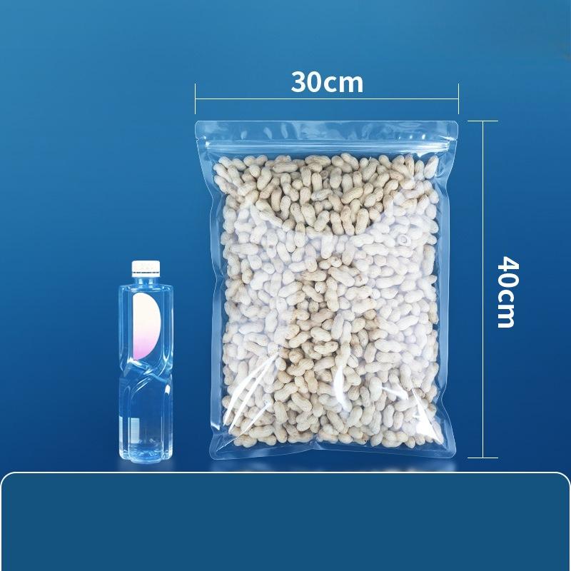 Double Layered 0.14mm Flat Bottom Seal Pocket Transparent Plastic Sealed Bag Suitable for Vegetable Dried Fruit Tea Leisure Fruit Packaging Storage