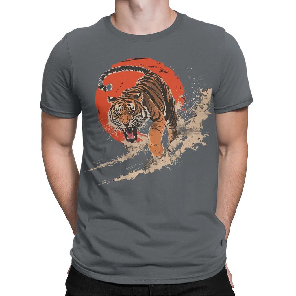 Fierce Tiger Powerful Mens T-Shirt Bold Nature Inspired Design For Animal #T490