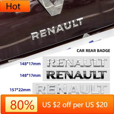2026 Hot For Renault Interior Stickers 3D ABS Car Letter Rear Tail Trunk Emblem Badge Sticker For Renault Megane 2 3 4 RS Grand 