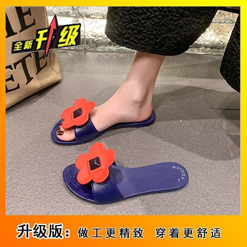 Cool slippers crystal beach slippers Internet celebrity slippers fashion flower drag 2025 popular new models