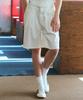ERER Pintuck Bermuda Denim Shorts White