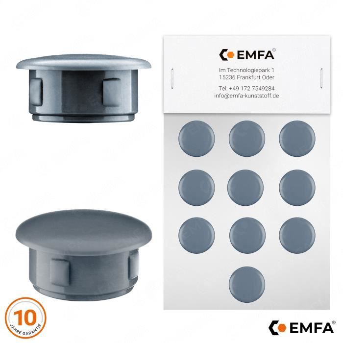 208 - bouchon cache-vis pour trous de fixation Capuchon plastique Embouts protection