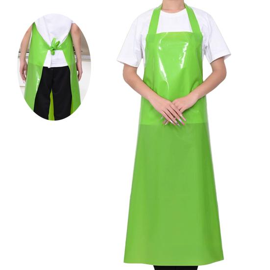

Waterproof Oil-Proof TPU Bib Apron with Sleeves Oil Resistant Chef Apron Food-Grade Plastic Apron for Seafood Processing Kitchen Food A зелений