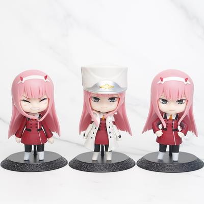 10cm Amine Figure Darling In the FRANXX Q Version Uniform Dolls Toy Gift PVC Collection Ornaments
