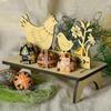 1 Pcs DIY Rabbit Chick Easter Egg Tray Wooden Cute Party Decoration Home Decoration House Decoration Creative