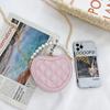 Cute Children's Heart-shaped Crossbody Bags Pearl Handle Girls Mini Shoulder Messenger Bag Princess Wallet Coin Purse Handbags