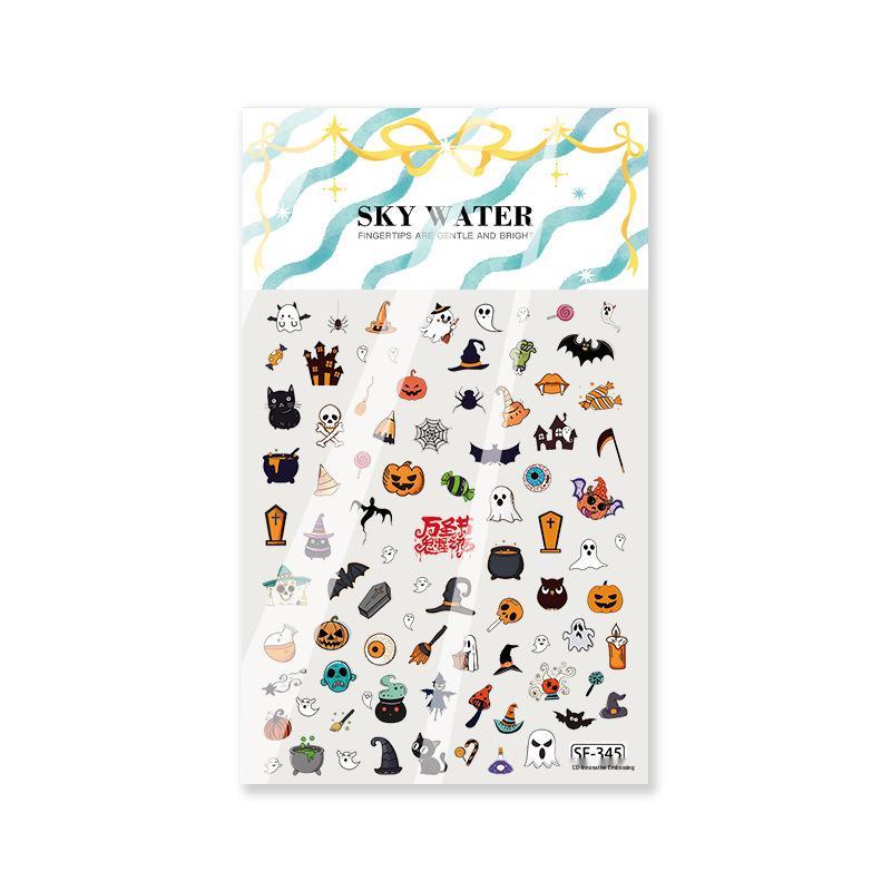 SKY Halloween Nail Stickers: Cute Ghosts, Pumpkins, Witches & Cats