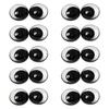10x Natural Looking Doll Eye Plastic Flat Eyes With Screw Back for Craft Figure Doll And Model Making Accessories