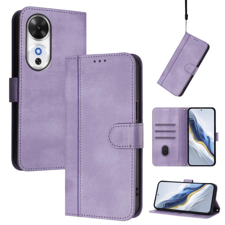 Linien-Spleißschnalle Retro Leder Handyhülle