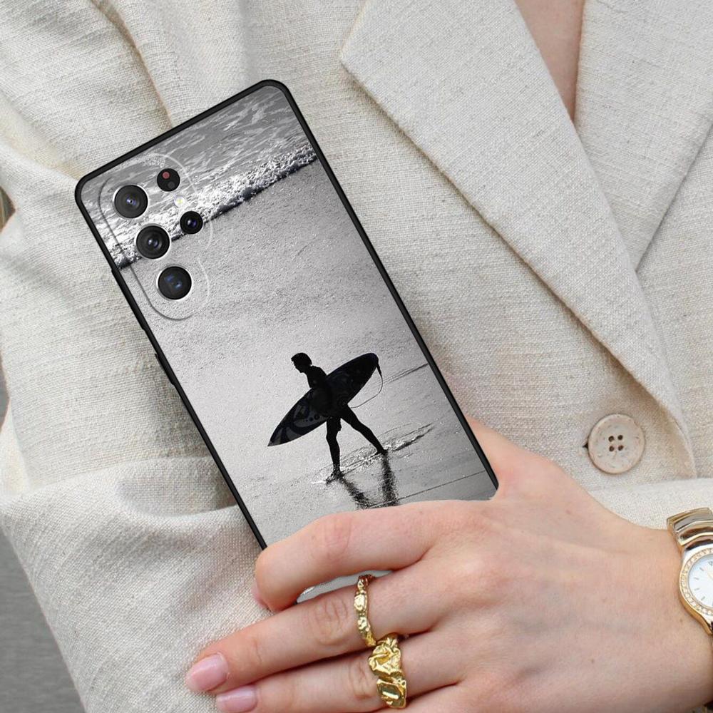 Surfer Surf Hang Loose Shaka Cell Phone Case for Samsung Galaxy S26 Ultra S25 S24 S23 S22 S21 S20 Note10 Cover Galaxy S20 5G