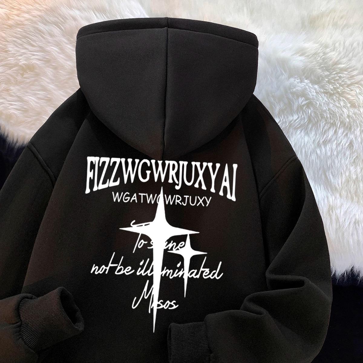 Men s Trendy American Style Heavyweight Hoodie - Autumn/Winter Velvet Jacket XL (125-135 Jin)