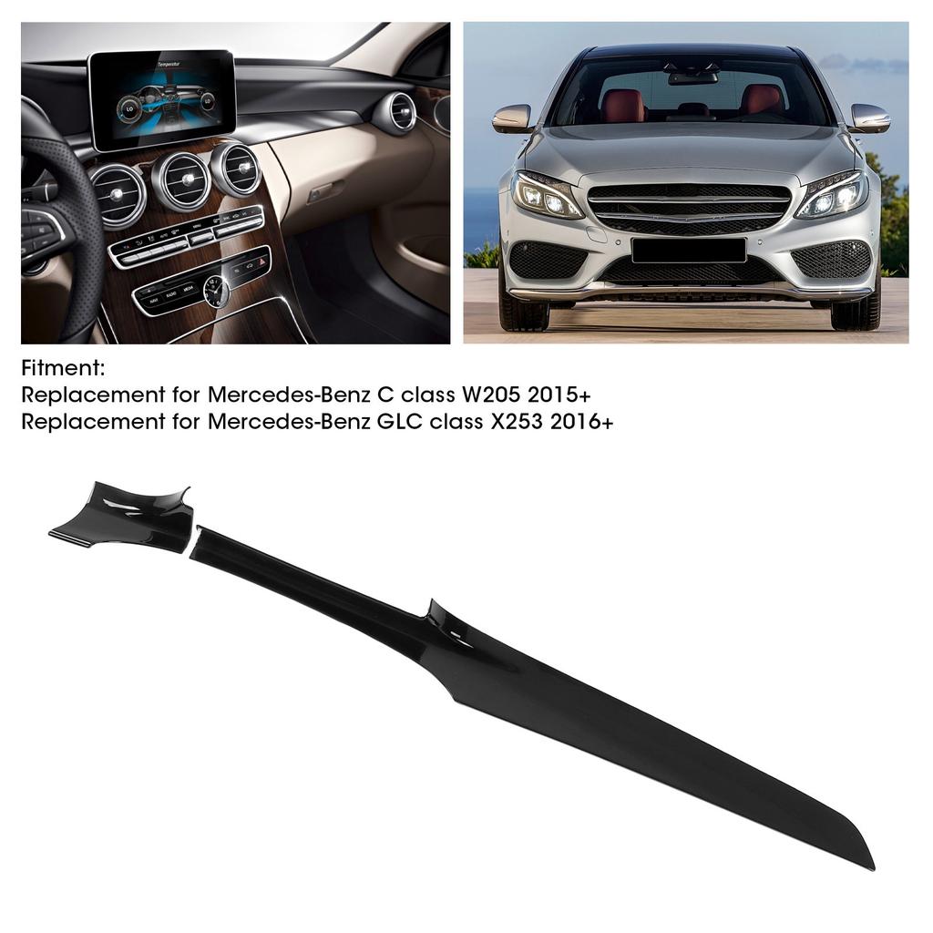 2 BUC Capac Bord Consolă Centrală Ornament Înlocuire pentru Clasa C W205 2015+(Negru )