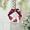 Plush Bell Bow Garland Hanging Decoration for Christmas Home Decoration Car Interior Gift Festive Atmosphere Props