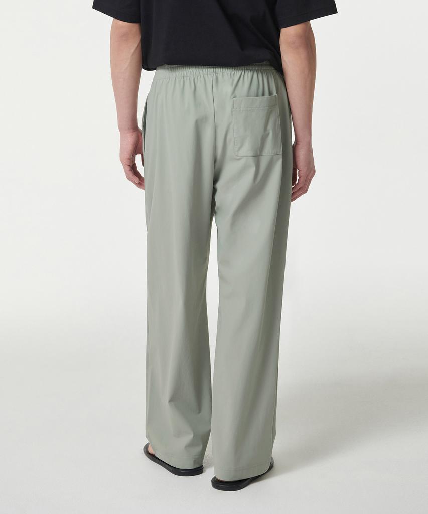 Musinsa Standard Cooling Deep Tuck Wide Elastic Waist Pants [Light Khaki]