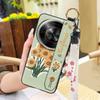 Shockproof Fashion Design Phone Case For ZTE Blade A75 5G/Nubia Focus 5G/Calf 5G Phone Holder Oil Painting Wrist Strap