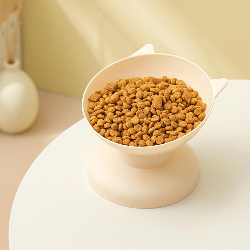 

Double Pet Bowl: Plastic Cat & Dog Feeding and Drinking Bowl, Protects Cervical Vertebrae жёлтый/имбирный