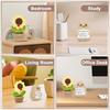 2PCS Positive Mini Sunflower Pot Potato Handicrafts Creative Funny Knitted Flower Crafts Desk Decoration Crochet Birthday Gifts