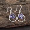 Iolite Gemstone Jewelry, 925 Solid Sterling Silver Earrings, Handmade Balancing Jewelry For Wedding Gift