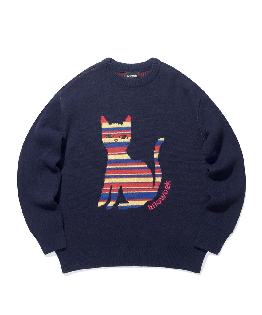 ANOWEEK Multi_Cat Jqd Po Knit