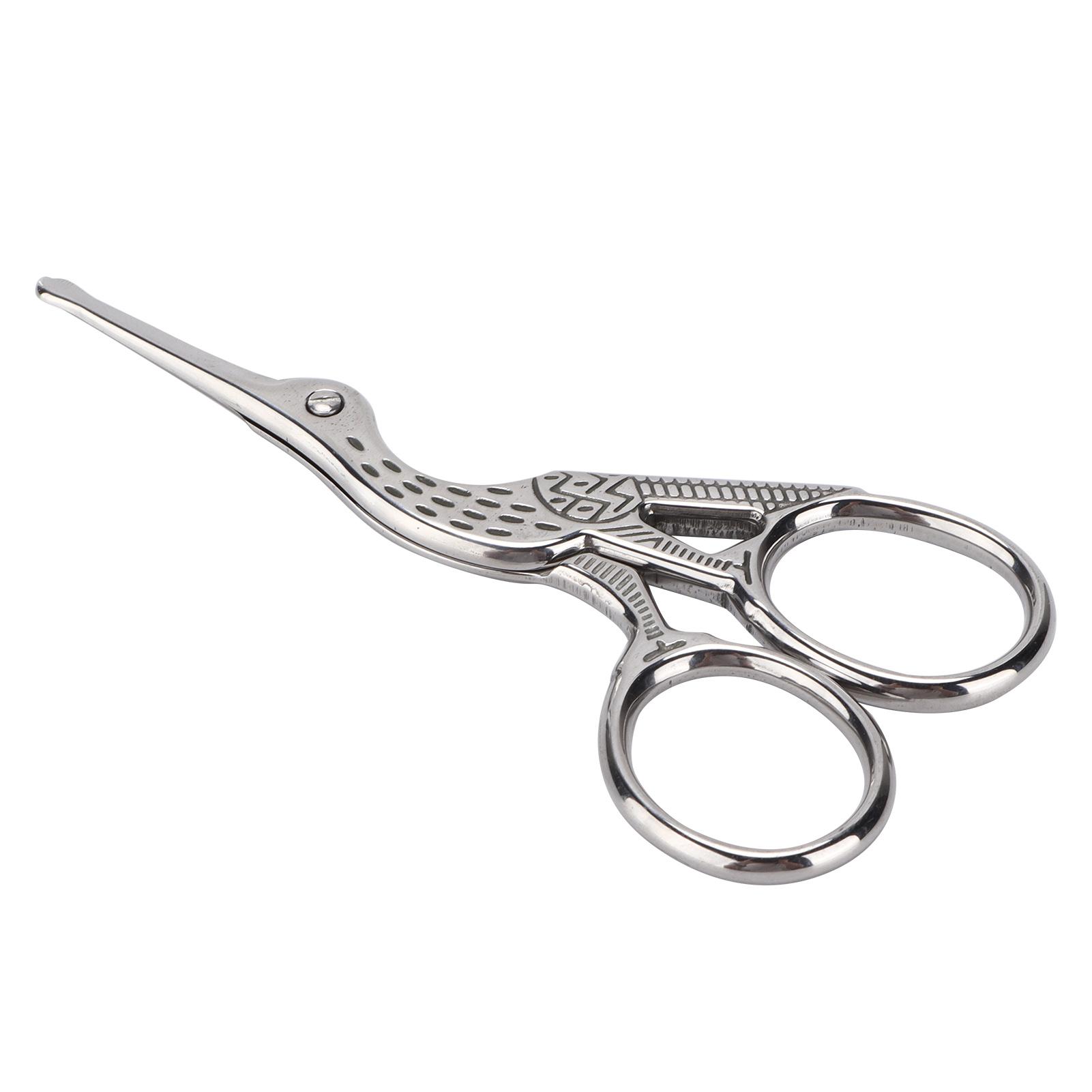 

Crane Design Scissors Stainless Steel Retro Sewing Embroidery DIY Crafts Shears ToolSilver