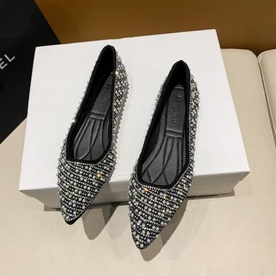 Kadın Moda Düz Tek Ayakkabılar Feamle Sonbahar Sivri Burunlu Ayakkabılar Düz Loafer'lar Yumuşak Taban Bayan Büyük Beden 35-40 Zapatos De Mujer