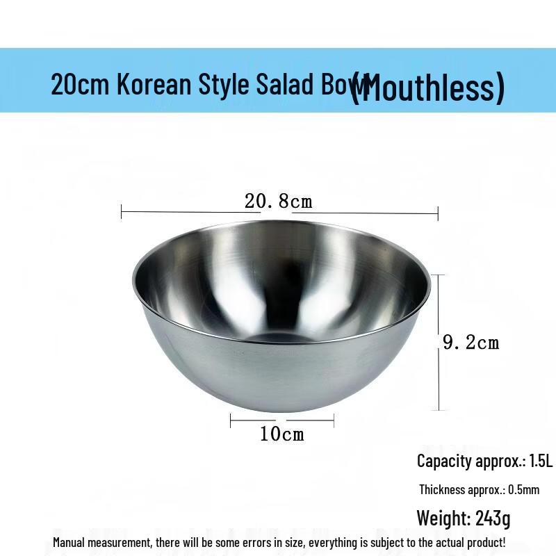 Korean Style Stainless Steel Mixing Bowl