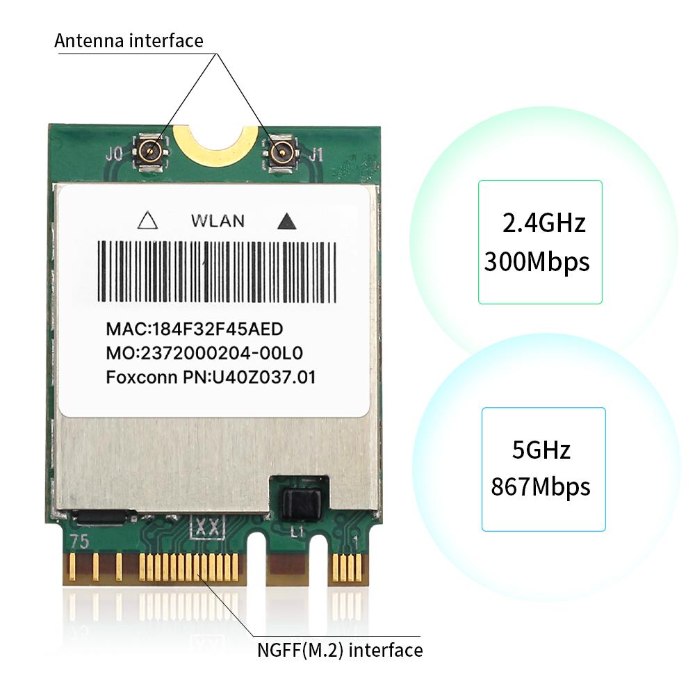 PC BCM94352z WiFi Bluetooth Card - Dual Band NGFF Wireless Network Adapter, for macOS/PC Compatibility