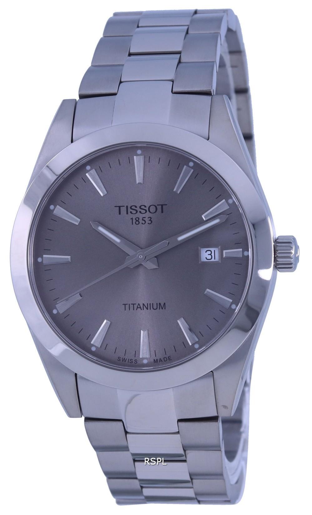 

Tissot Gentleman Титановый серый циферблат Кварцевые T127.410.44.081.00 T1274104408100 100M Мужские часы серый