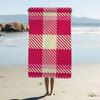 Scottish Tartan Print Beach Towel Colorful Bath Towels For Girl Microfiber Quick Dry Custom Sand Free Beach Yoga Spa Gym Pool