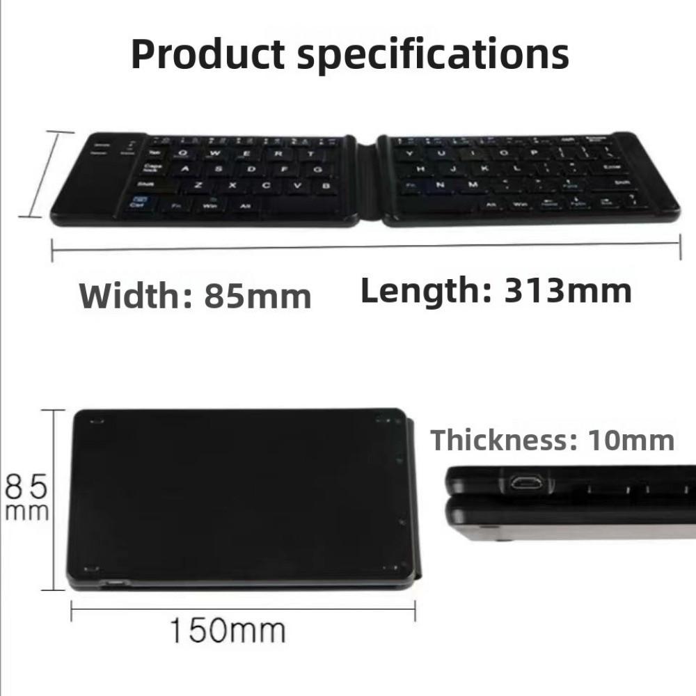Universal Mini Wireless Keyboard Folding Rechargeable Bluetooth Keyboard Slim Silent Keyboard For IOS/Windows/Android
