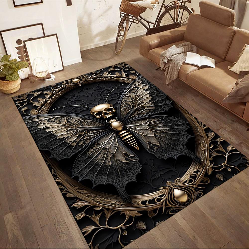 Steampunk Butterfly Fantasy Floor Mats for Living Room, Bedroom and Room Decoration Are Suitable for Gifts.