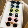 Fashion Vintage Foldable Sunglasses For Kids Girls Boys Outdoor Uv Protection Eyewear Flexible Portable Round Frame Sun Glasses