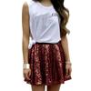 2026 Shimmering Western-style High-waist Slimming Sequins Elastic Waist Pleated Skirt Woman
