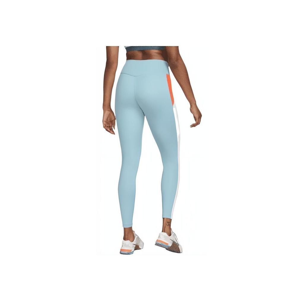 Nike One Dri-FIT Color Block Mid-Rise Leggings Women Leggings Blue DM7271-494