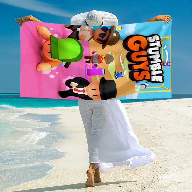 stumble guys Fashion Beach Towel: Ideal for Summer Adventures Soft, absorbent and quick drying suitable for swimming and bathing