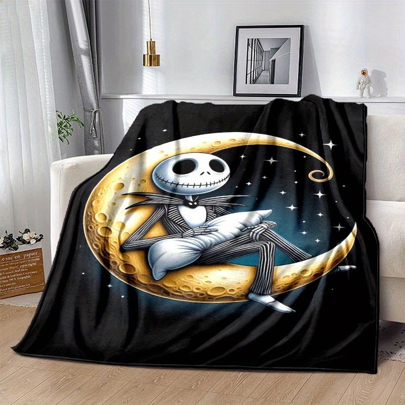 1pc The Nightmare Before Christmas Printing Blanket - Soft, All-Season Throw for Living Room, Bedroom,Personalized Gift with Adorable Cartoon Design