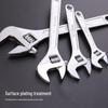 Industrial Grade Multifunctional Adjustable Wrench with Large Opening and Rubber Coating