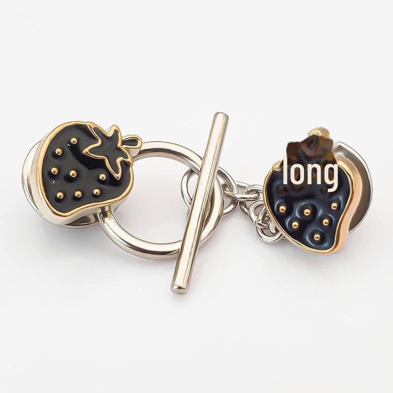 Pearl Brooch Cardigan Chain with Decorative OT Buckle