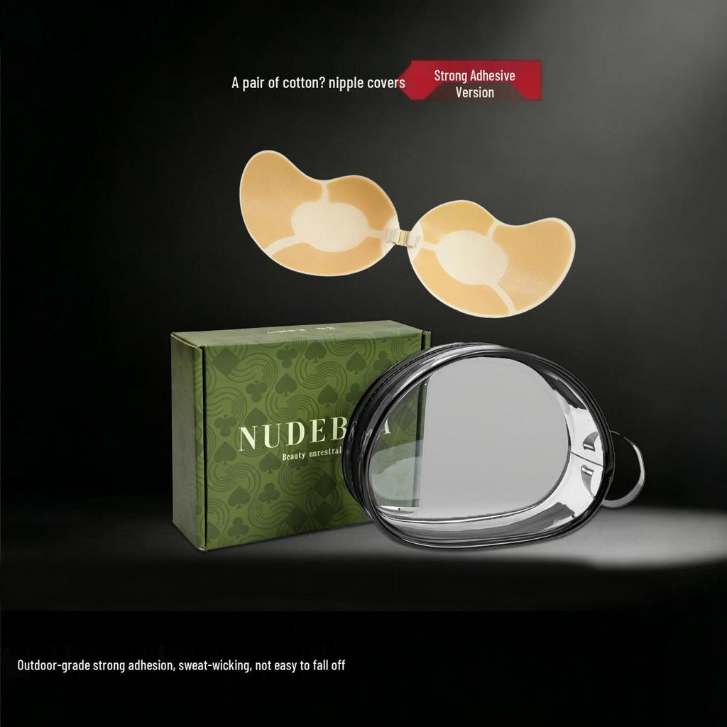 Mango-Shaped Sweat-Proof Adhesive Cotton Nipple Covers for Enhanced Bust